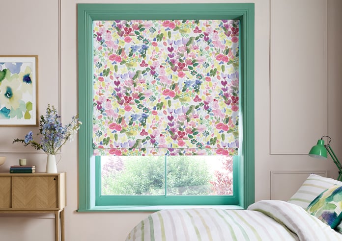 Bluebellgray Flora, Cerise - Roman Blind - Image 3